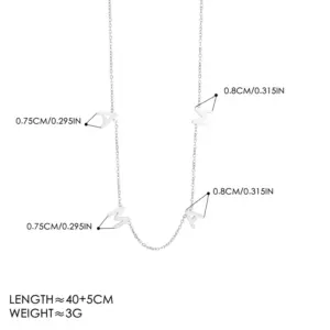 Steel Color Segmented Necklace