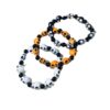 Wholesale Halloween Cross-border Black and White Skull Beaded Bracelet Unisex Hip Hop Punk Bracelet Diablo Vintage Bracelet