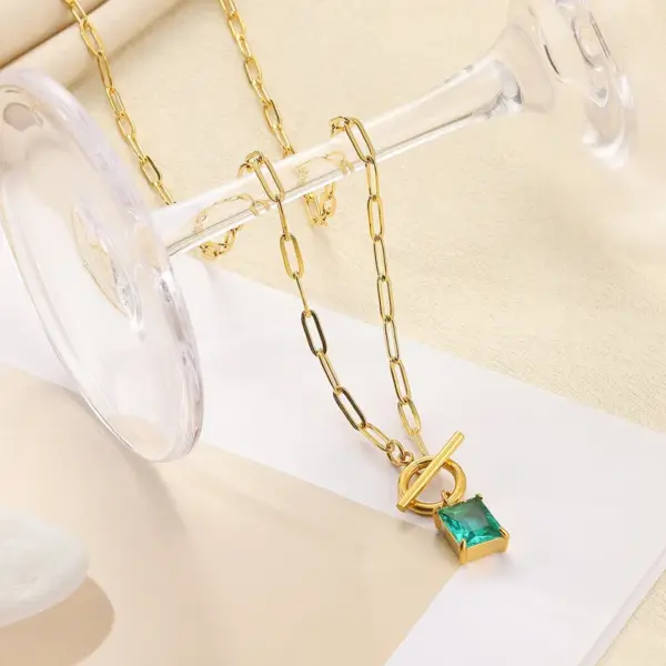 Wholesale Romantic Heart Arrow Pendant 304 Stainless Steel Women's Necklace Simple Geometric Birthday Zircon Jewelry Necklace Fashion Gift Elegant Luxury