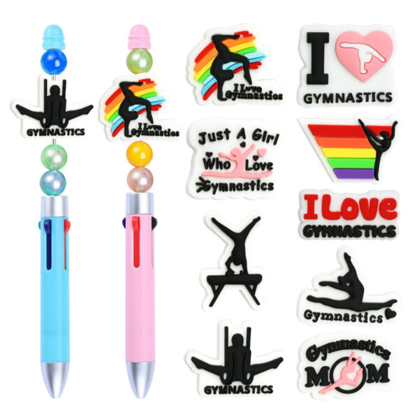 oly-c376a4fa026f6c475e7cc03312078e8b Wholesale Gymnastics Cartoon Beads DIY Beaded Pen Craft Beads