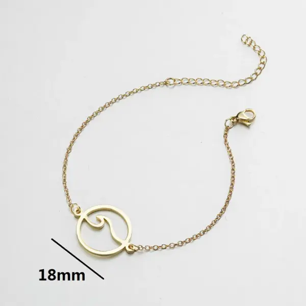 PVD Coated Real Gold Plated Letter 201 Stainless Steel Simple Style Waterproof Non Tarnish 201 Stainless Steel Bracelets