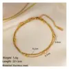 Wholesale 1 Piece Geometric Letter Butterfly Anklet 304 Stainless Steel Waterproof Non Tarnish Plastic PVD Coated Real Gold Plated 18K Women's Basic Simple Style Commute