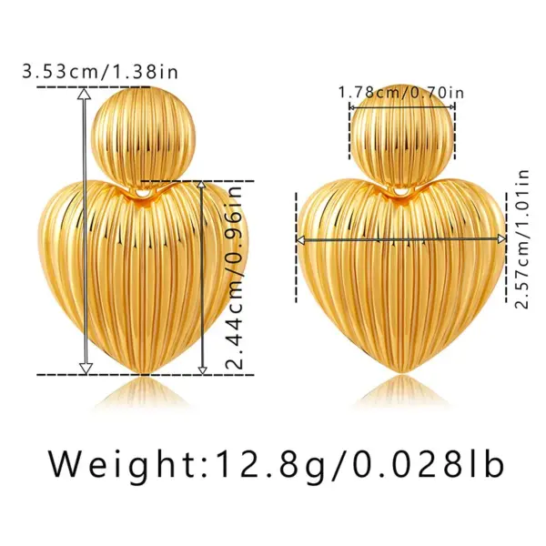 Wholesale 1 Pair Elegant Retro Heart Shape Copper Drop Earrings