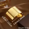 Wholesale 304 Stainless Steel Geometric Monogram PVD Coated 18K Real Gold Plated Elegant Waterproof Non Tarnish Cuff Bracelets Bangle