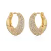 Wholesale 1 Pair Ig Style Simple Style Geometric Plating Inlay Copper Zircon 18k Gold Plated Earrings