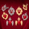 Wholesale Cross-border European and American Retro Gothic Red Heart Alloy Relief Accessories Love Wings Necklace Pendant Party