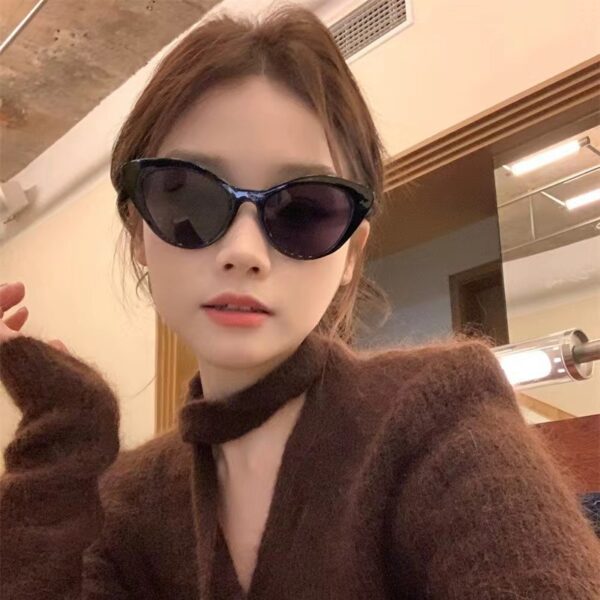 Wholesale 2024 New Cat's Eye European and American Retro Sunglasses Women's Fashionable High-end Sense Internet Trendy Street Photoshoot UV-proof Sunglasses