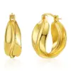 Wholesale 1 Pair Lady Geometric Gold Plated Copper No Inlaid Hoop Earrings