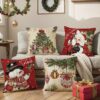 Wholesale Christmas series of cushion covers, Santa Claus and snowman holiday decorations, sofa cushion covers, linen pillowcases