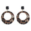oly-c3b32fb074538a8465c513427d23b6ff Wholesale Cross-border Exaggerated Large Circle Oval Leopard Earrings Hong Kong Style Vintage Fabric Wrapping Leopard Ring Earrings Earrings