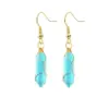 Wholesale 1 Pair Casual Simple Style Geometric Natural Stone Crystal Iron Drop Earrings