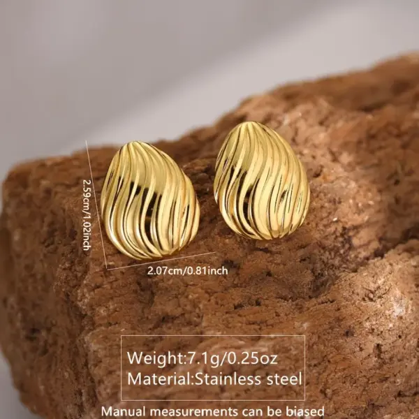 Wholesale 1 Pair Fairy Style Casual Elegant Irregular Geometric Quadrilateral Irregular Plating Hollow Out 304 Stainless Steel Imitation Gold Earrings Ear Studs