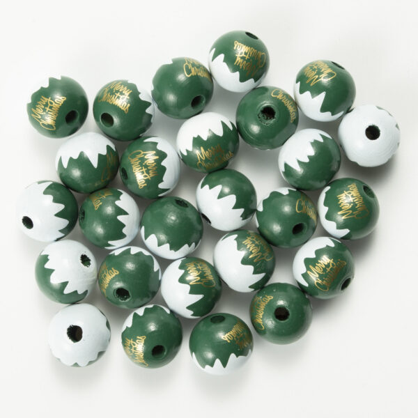 Wholesale 10pcs/pack Christmas Wooden Beads Colorfulful Wooden Beads
