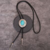 oly-c3e1932554a3bc886321a9e6ae7a9e43 Wholesale Turquoise Pattern Alloy Bolo Tie Necklace