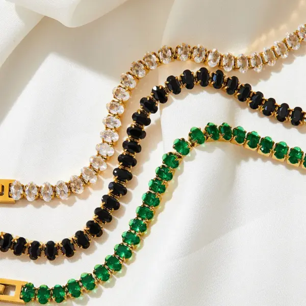 Wholesale PVD Coated Real Gold Plated 16K White Plating Geometric 304 Stainless Steel Retro Waterproof Non Tarnish Bracelets