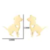 PVD Coated 18K Gold Real Gold Plated Dog Cat 304 Stainless Steel Fashion Waterproof Non Tarnish Ear Studs