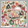 Wholesale 50 Christmas Retro Watercolor Stickers