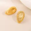 Wholesale Vacuum Plating 18K Gold Plated 18K Gold Irregular Geometric 201 Stainless Steel Retro Simple Style Ear Studs
