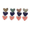 Wholesale Cross-border European and American Independence Day Acrylic Earrings US Flag Love Five-pointed Star Striped Leopard Print Earrings