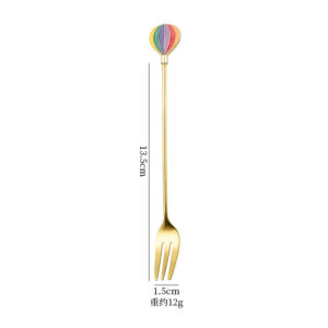 Hot air balloon fork - gold