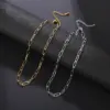 Simple Style Solid Color Stainless Steel Plating Chain Necklace