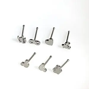 Stainless Steel Nose Nail Nose Ring Nail Piercing Jewelry Fashion Men's And Women's Small Nose Nail Suit Direct Sales Nose Pin