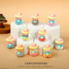 Wholesale Bubble Mart Flocked Plush Trendy DIY Keychain Decoration Pendant Car Desktop Ornament