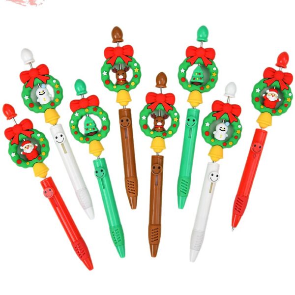 Wholesale 4-piece Christmas series beaded gel pen