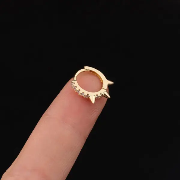 Ear Cartilage Rings & Studs Geometric Copper Inlaid Zircon