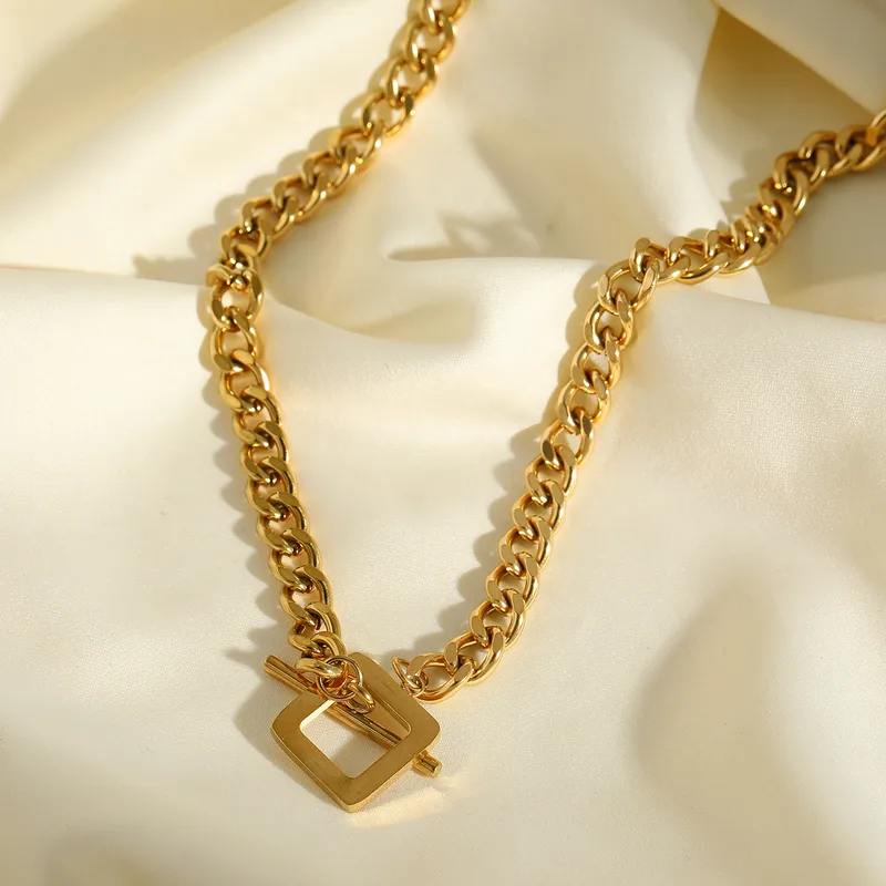 Wholesale PVD Coated Real Gold Plated 18K Gold Irregular Geometric 304 Stainless Steel Casual Luxurious Lady Waterproof Non Tarnish 304 Stainless Stee