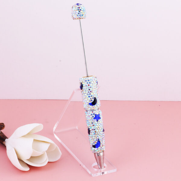 oly-c433d09c144a368395c49125d9fb7848 Wholesale Cross-border Live Hot Sale Colorful Star Star Moon Zircon Diamond Pen Ceramic Mud Full Diamond Beaded Pen DIY Beaded Aessories