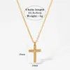 Wholesale PVD Coated Real Gold Plated 16K Gold White Gold Plated Cross 304 Stainless Steel Modern Style Artistic Waterproof Non Tarnish 304 Stainless Steel Necklace