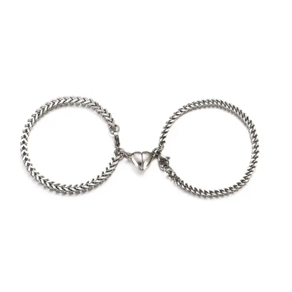 Wholesale Simple Style Heart 304 Stainless Steel No Inlaid Bracelets In Bulk