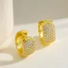 1 Pair Simple Style Commute Geometric Plating Inlay Copper Zircon 18k Gold Plated Ear Studs