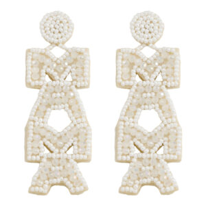 Style three: rice white beads