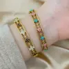Wholesale Elegant Cross Pattern Titanium Steel Bracelet High-End Design Sensation Small Audience Gold Plated
