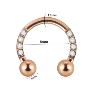 Rose Gold / 1.2x8x3x3mm