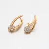 Wholesale 1 Pair Elegant Lady XUPING Geometric Plating Copper Zirconia 18K Gold Plated Ear Studs