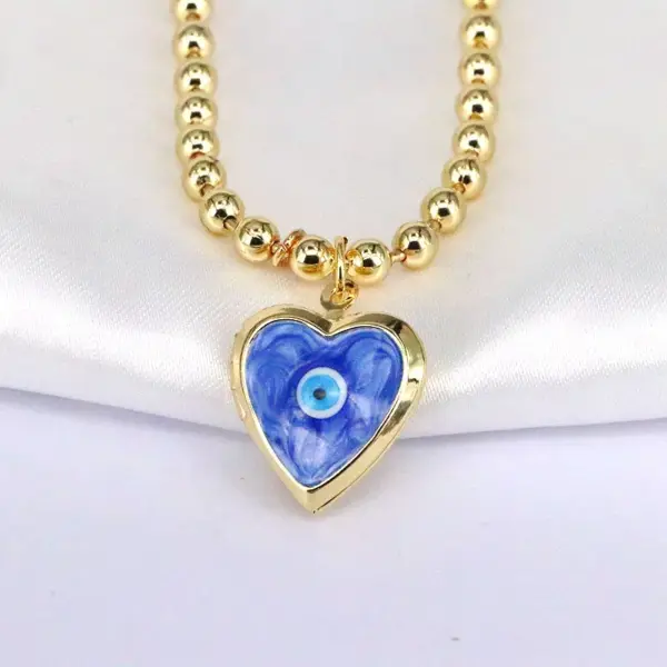 Wholesale Elegant Hip-hop Vintage Style Eye Copper Plating Gold Plated Pendant Necklace