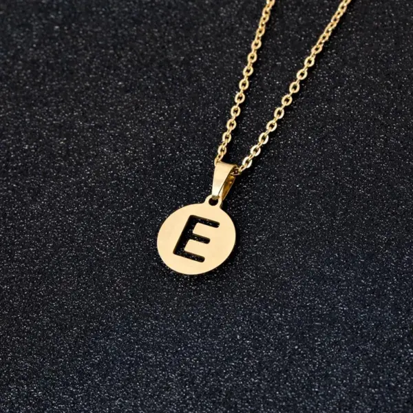 Wholesale Jewelry Simple Style Letter Stainless Steel 18K Gold Plated Plating Necklace