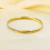 Wholesale PVD Coated 18K Gold Plated Circle 304 Stainless Steel Simple Style Waterproof Non Tarnish 304 Stainless Steel Bangle