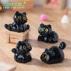 Wholesale Micro-landscape creative cute little black cat baby house DIY decorations adorable accessories mini car desktop small ornaments