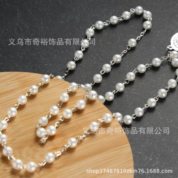 Wholesale Pearl Cross Rosary Prayer Chain