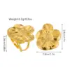 Wholesale Simple Style Geometric Titanium Steel Open Rings In Bulk