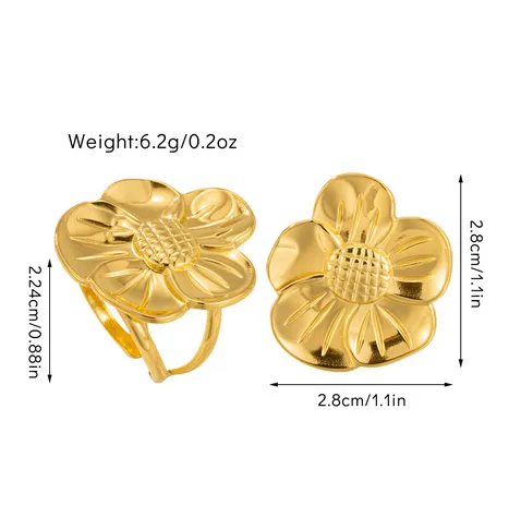 Wholesale Simple Style Geometric Titanium Steel Open Rings In Bulk