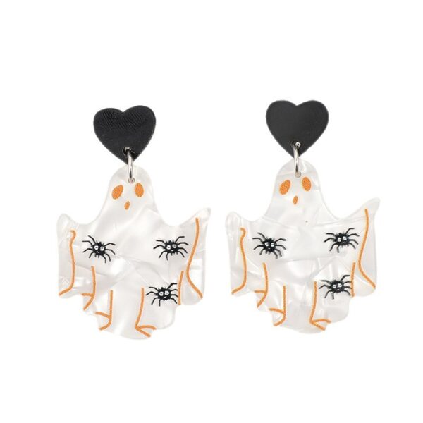 Wholesale Halloween Horror Ghost Printed Acrylic Earrings