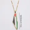 Wholesale Simple Style Geometric National Flag Titanium Steel Wholesale Pendant Necklace