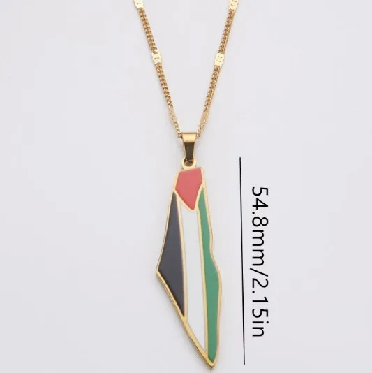 Wholesale Simple Style Geometric National Flag Titanium Steel Wholesale Pendant Necklace