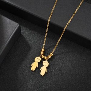 Two Boys Necklace / Gold