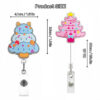 Wholesale Christmas tree bells ID badges name tags holiday medical gifts ID cards easy-to-pull buckles